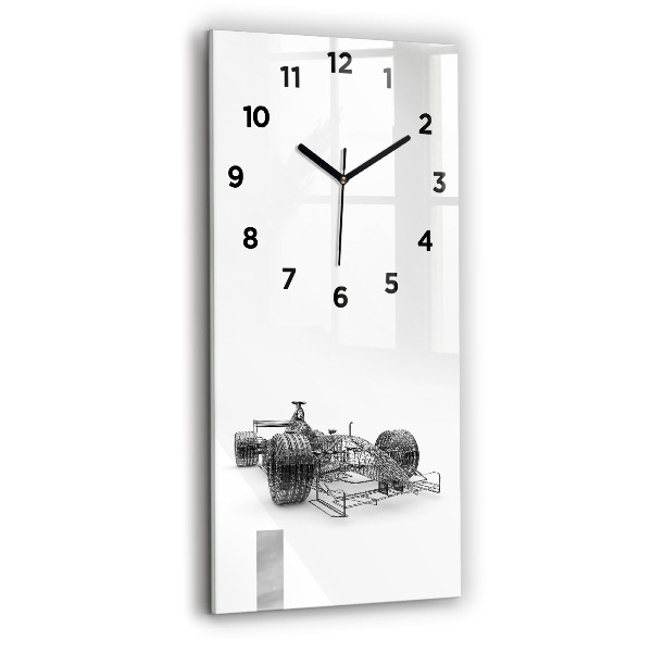 Vertical wall clock F1 car design