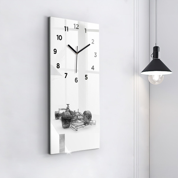 Vertical wall clock F1 car design