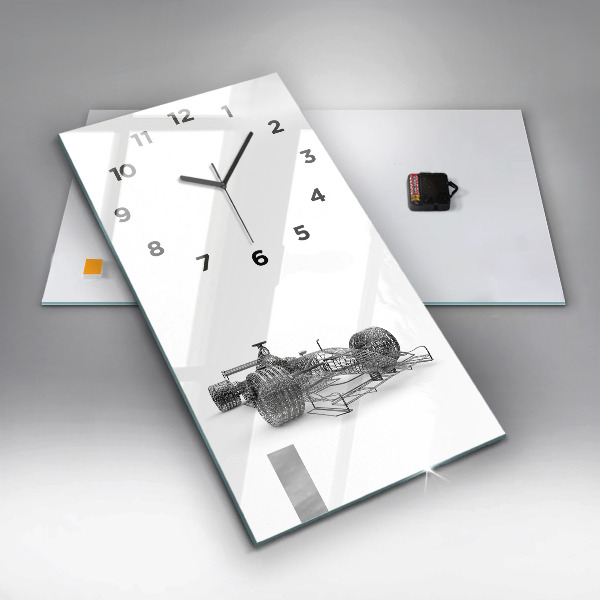 Vertical wall clock F1 car design