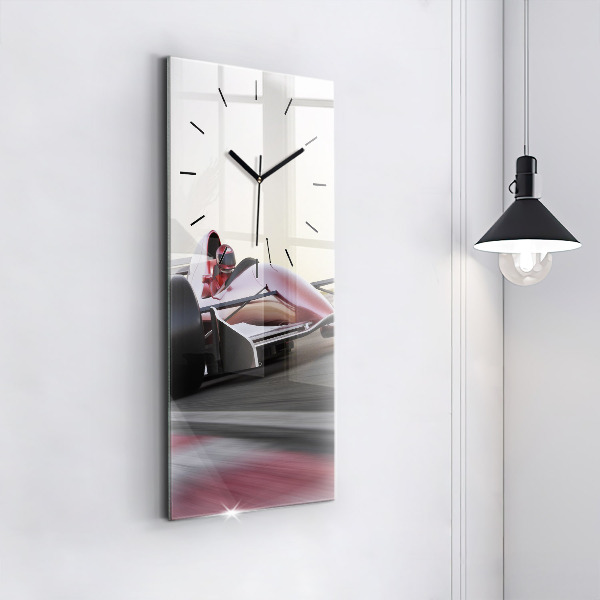 Vertical wall clock Sports racing car