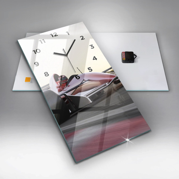 Vertical wall clock Sports racing car