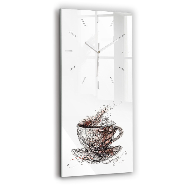 Vertical wall clock Cup of Coffee