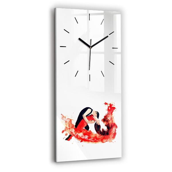 Vertical wall clock A sensual tango full of emotions