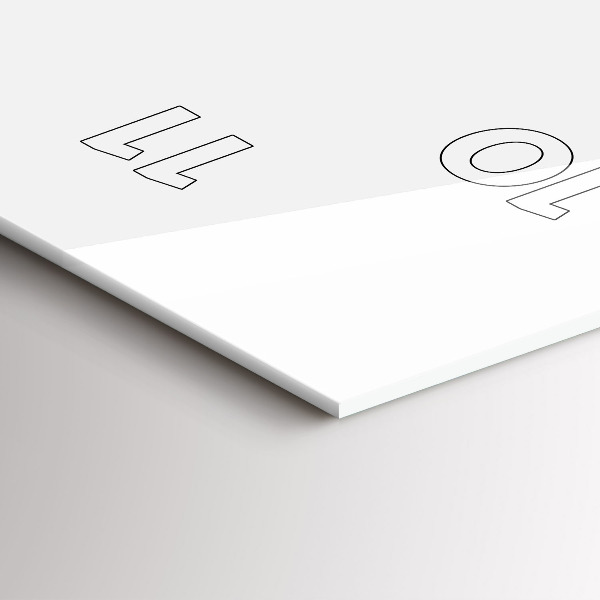 Vertical wall clock Picture of a deserted island