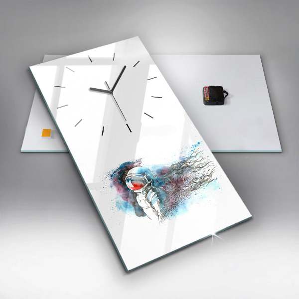 Vertical wall clock Astronaut abstraction