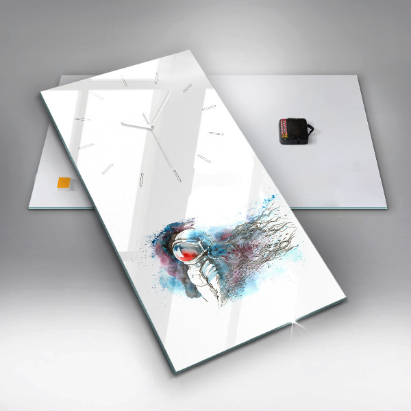 Vertical wall clock Astronaut abstraction