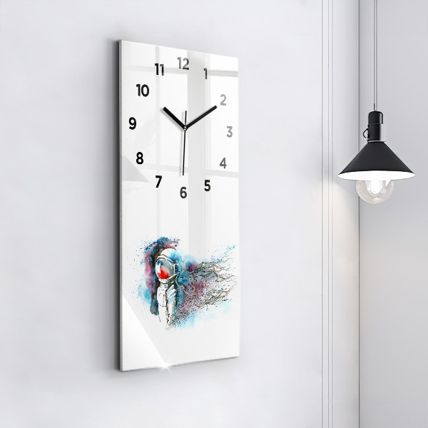Vertical wall clock Astronaut abstraction