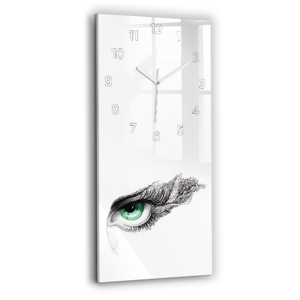 Vertical wall clock Abstraction of the human eye