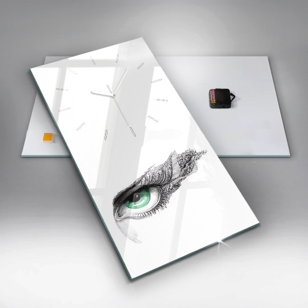 Vertical wall clock Abstraction of the human eye