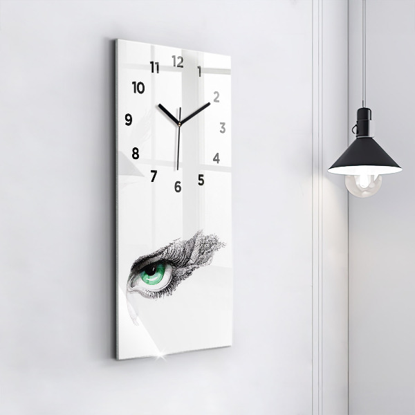 Vertical wall clock Abstraction of the human eye