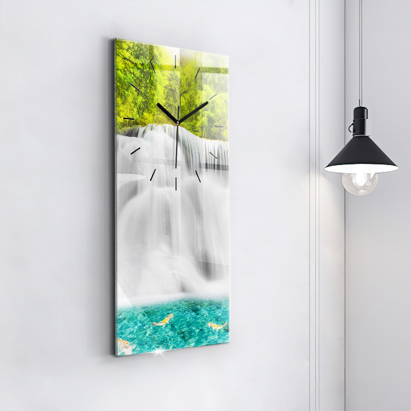 Vertical wall clock Waterfall in Thailand
