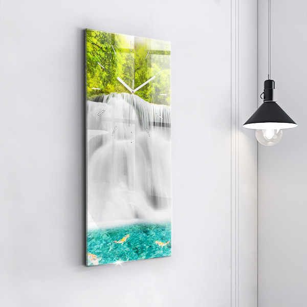 Vertical wall clock Waterfall in Thailand