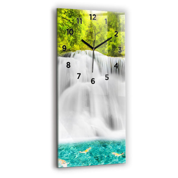 Vertical wall clock Waterfall in Thailand