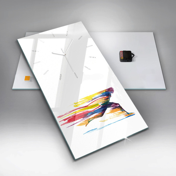 Vertical wall clock Runner illustration