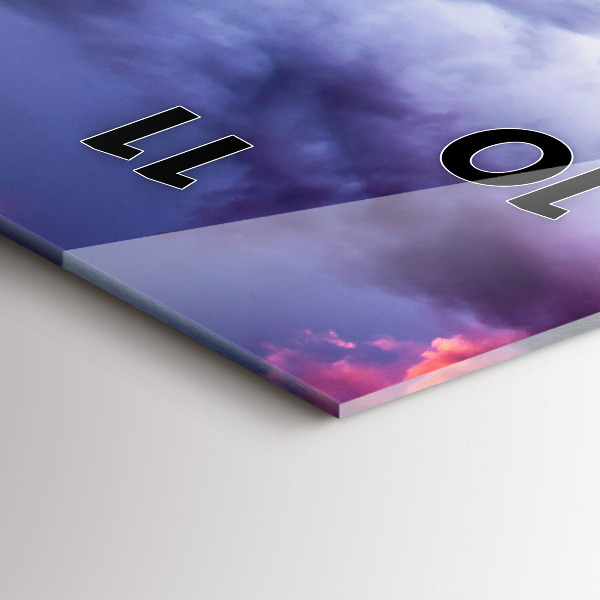 Vertical wall clock Winter Mountain Landscape