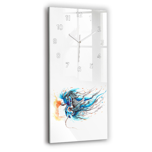 Vertical wall clock Illustration of a handset