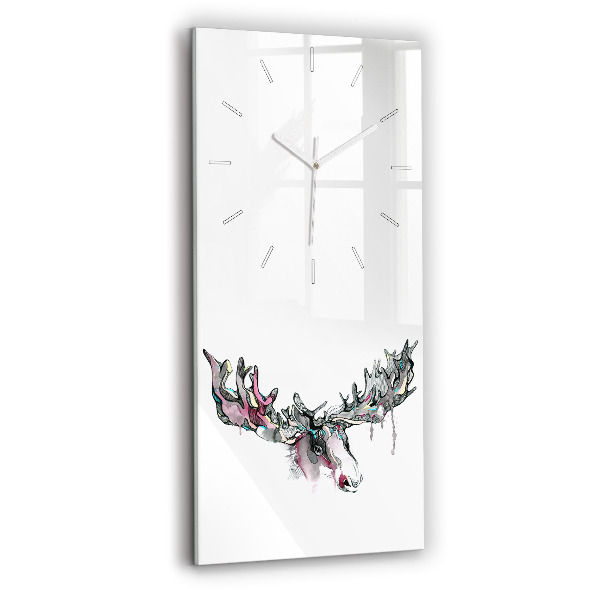 Vertical wall clock Moose abstract