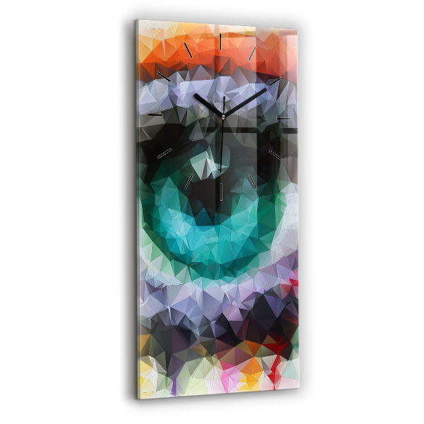 Vertical wall clock Colorful human eye