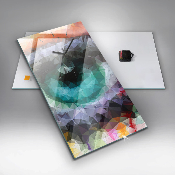 Vertical wall clock Colorful human eye