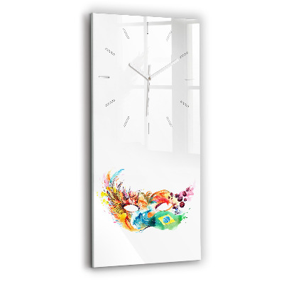 Vertical wall clock Culture - Brazilian flag