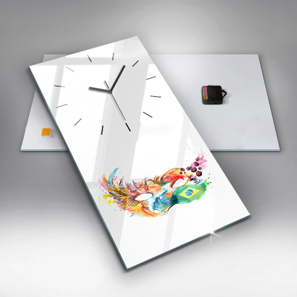 Vertical wall clock Culture - Brazilian flag
