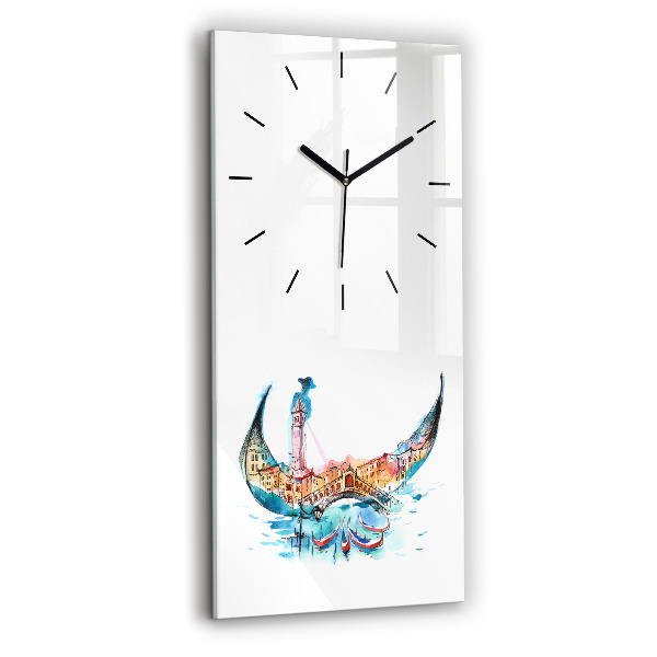 Vertical wall clock Italy - Venetian Gondola