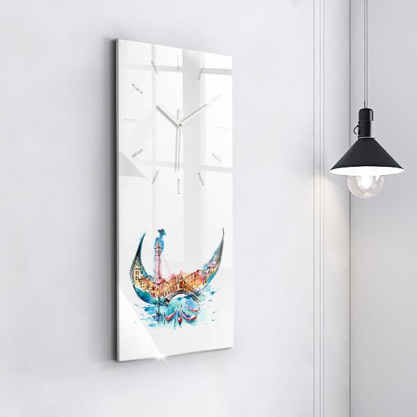 Vertical wall clock Italy - Venetian Gondola
