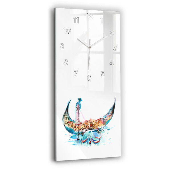 Vertical wall clock Italy - Venetian Gondola