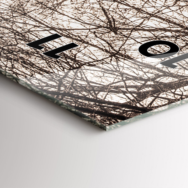 Vertical wall clock Forest path in sepia