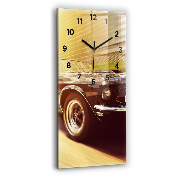 Vertical wall clock Classic old car