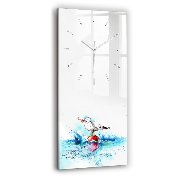 Vertical wall clock Painted seagull