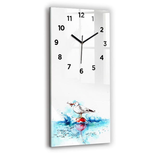 Vertical wall clock Painted seagull