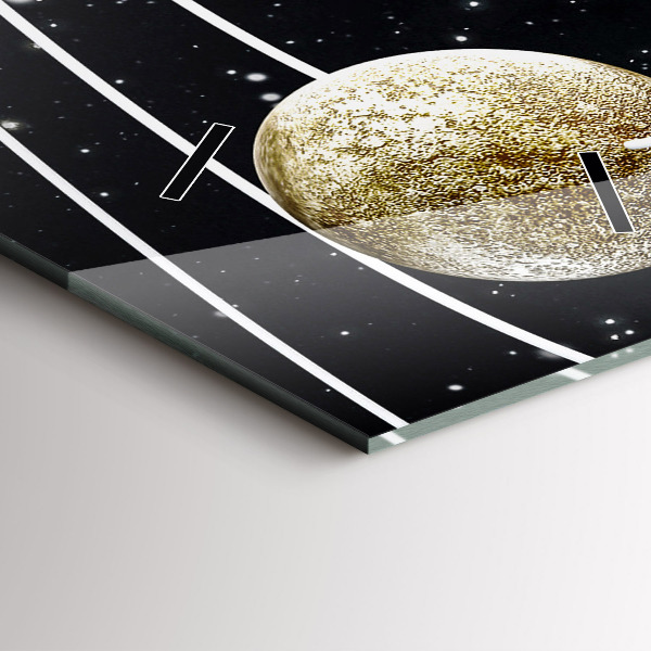 Vertical wall clock The solar system