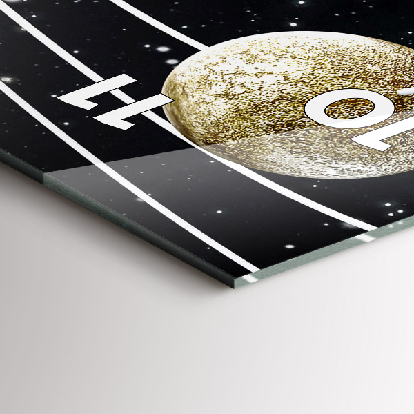 Vertical wall clock The solar system