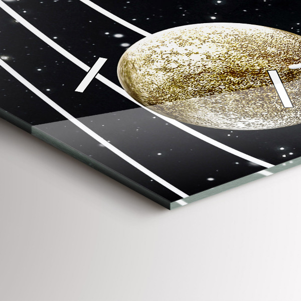 Vertical wall clock The solar system