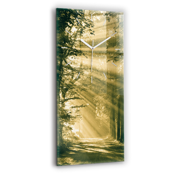 Vertical wall clock Sun Rays Forest