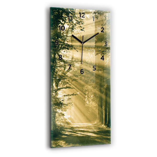 Vertical wall clock Sun Rays Forest