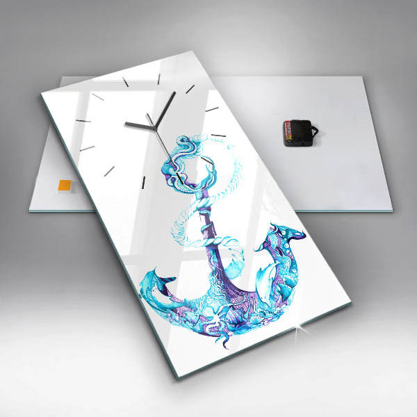 Vertical wall clock Sea anchor
