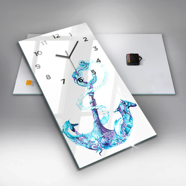 Vertical wall clock Sea anchor