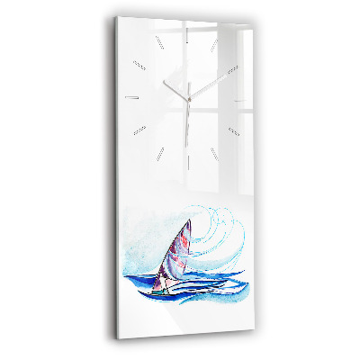 Vertical wall clock Surfboard