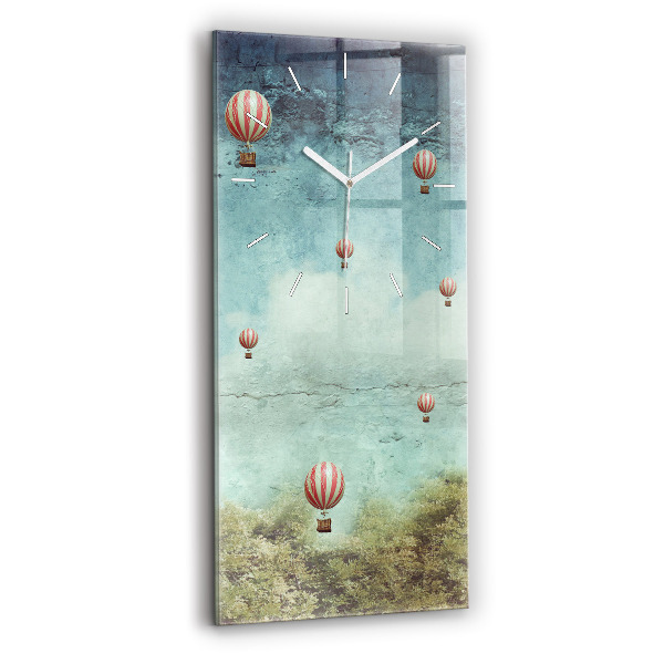 Vertical wall clock Painted balloons