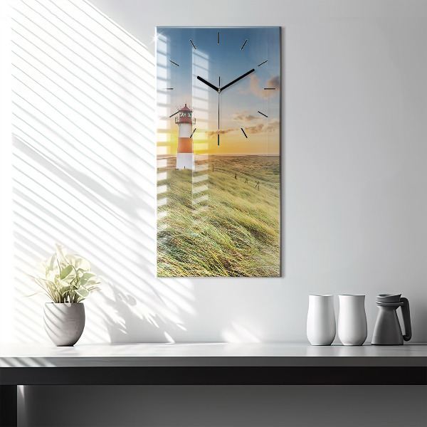 Vertical wall clock Lighthouse