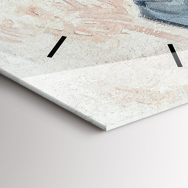 Vertical wall clock Abstract painting