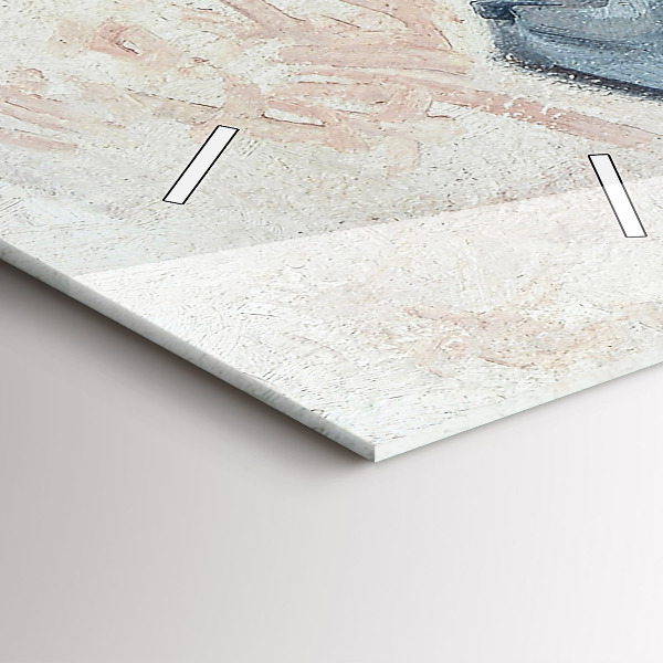 Vertical wall clock Abstract painting