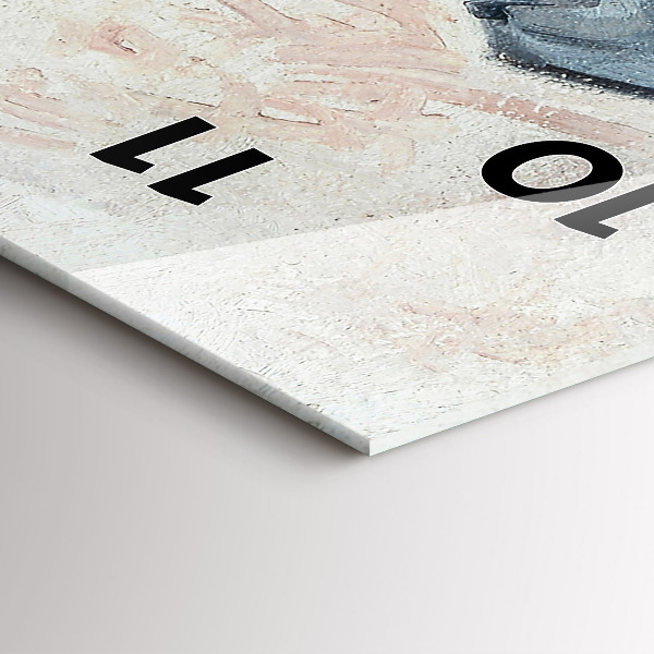 Vertical wall clock Abstract painting