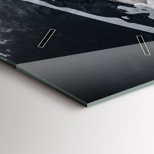 Vertical wall clock Woman - watercolors