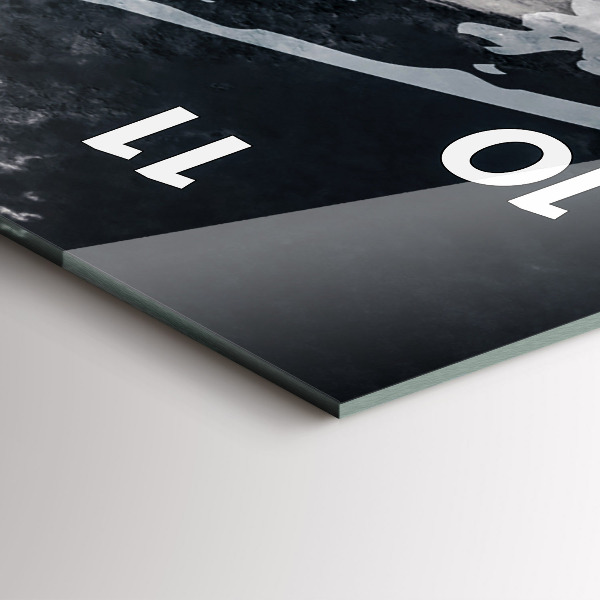 Vertical wall clock Woman - watercolors