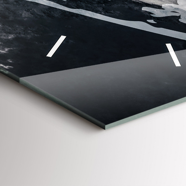 Vertical wall clock Woman - watercolors