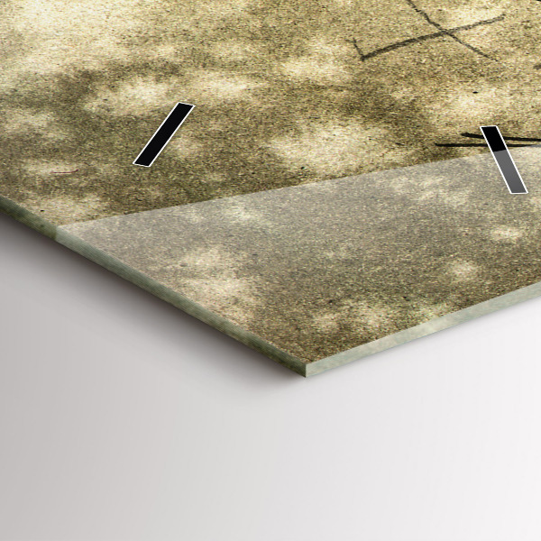 Vertical wall clock Park and trees in sepia