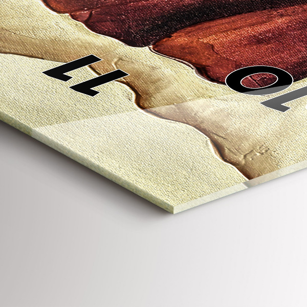 Vertical wall clock Painted poppies